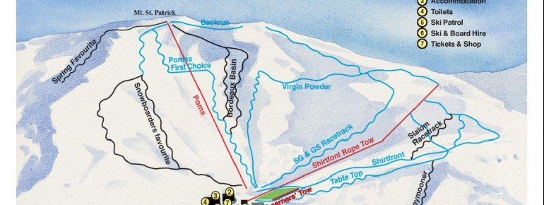 Pistenplan Hanmer Springs Ski Area