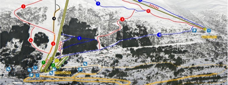 Pistenplan Harpefossen
