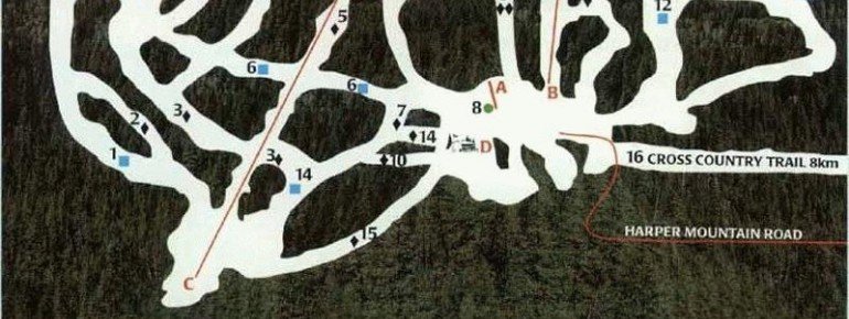 Pistenplan Harper Mountain