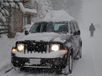 ... konnten wir uns am zweiten Tag über einen halben Meter Neuschnee freuen.