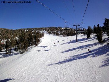 Blick vom Canyon Express auf die mittelschwere High Five Abfahrt!