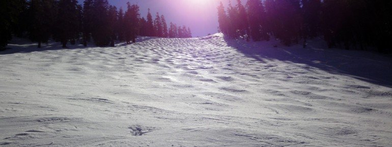 Blick auf die schwarze Piste Waterfall!
