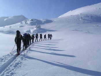 Das Skigebiet ist der perfekter Ausgangspunkt für hochalpine Skitouren.