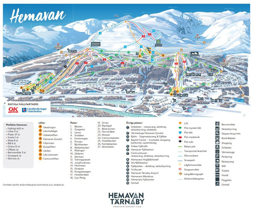 Pistenplan Hemavan