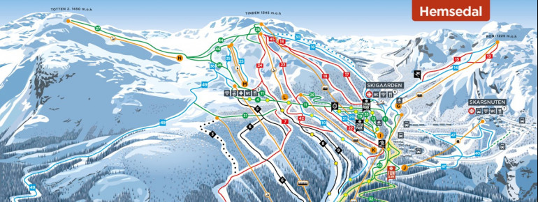 Pistenplan Hemsedal