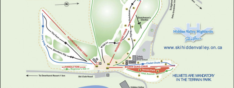 Pistenplan Hidden Valley Highlands