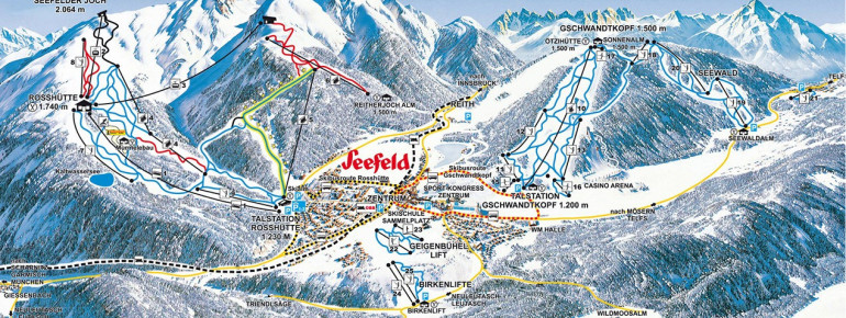 Pistenplan Hinterfeldlift in Mösern