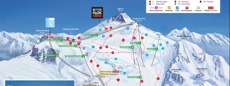 Pistenplan Hintertuxer Gletscher