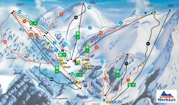 Pistenplan des Skigebiets Hochkar- Göstling