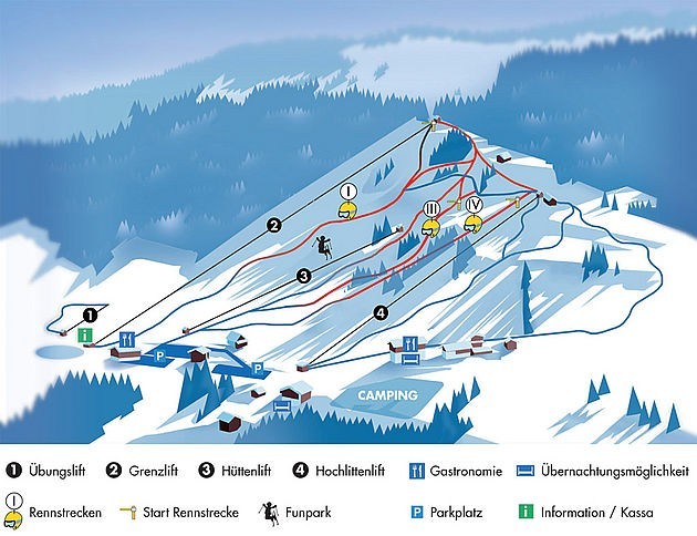 Hochlitten Pistenplan