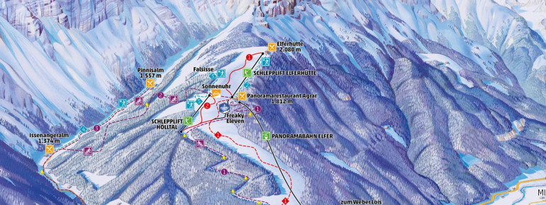 Pistenplan Elferbahnen Neustift