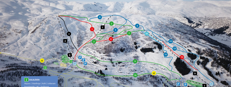 Pistenplan Sogndal - Hodlekve