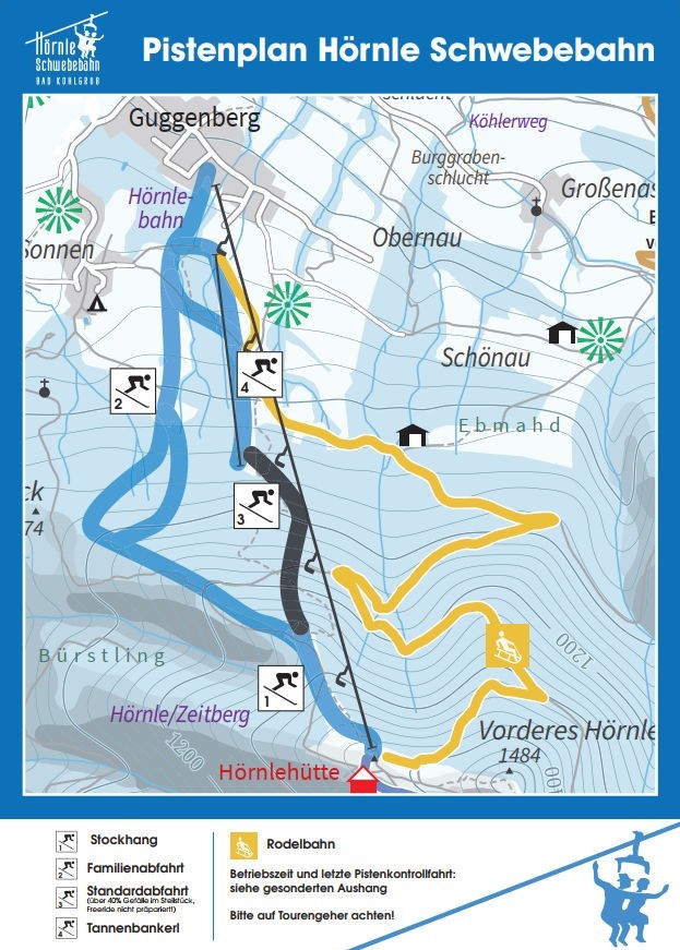 Pistenplan Hörnle Bad Kohlgrub