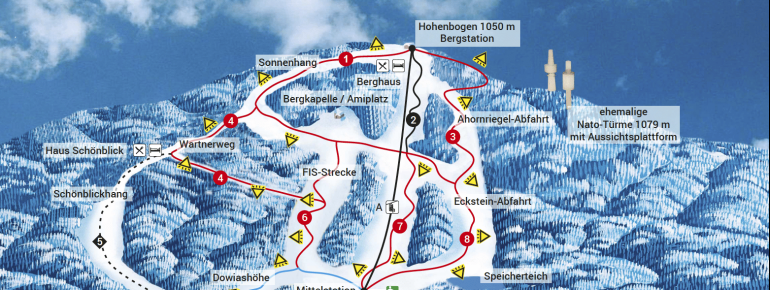 Pistenplan Hohenbogen