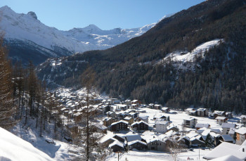 Blick auf den Ort Saas-Fee