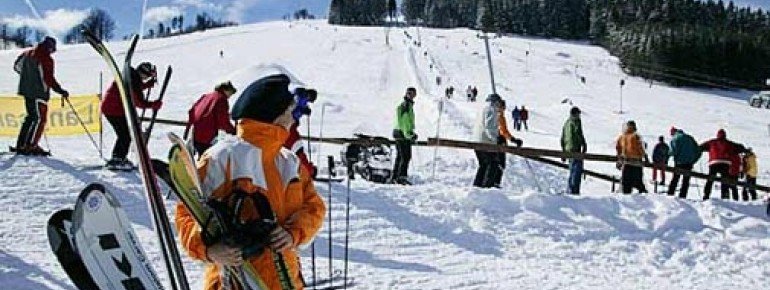 Blick auf die Piste in Holzhau