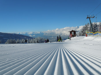 Blick von der Bergstation Hüttegglift Richtung Innsbruck