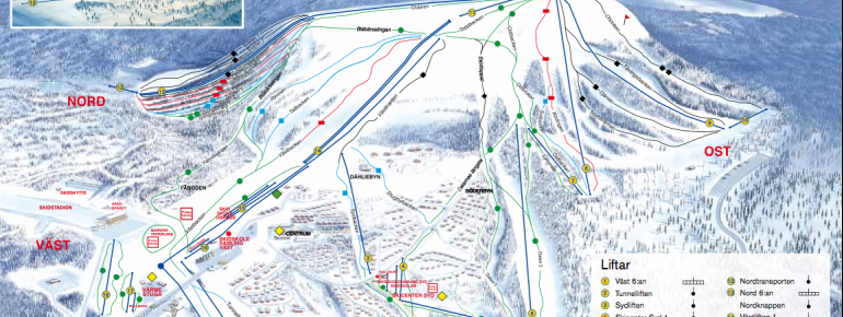 Pistenplan Idre Fjäll
