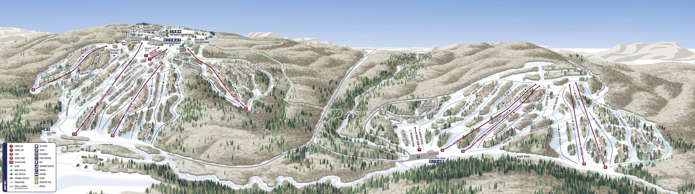 Pistenplan Snowriver Mountain Resort