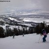 Blick vom Thunder Quad Chair Sessellift hinunter ins Tal!