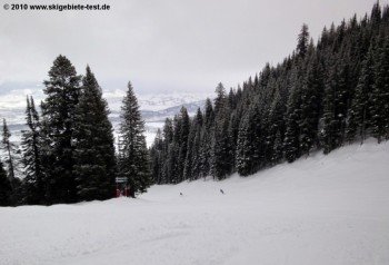 Auf der Abfahrt Rendezvous Trail!