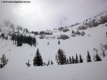 Blick auf die schwarzen Hänge im Teilgebiet Cirque!