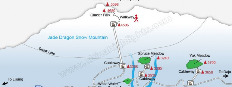 Pistenplan Jade Dragon Snow Mountain - Lijiang