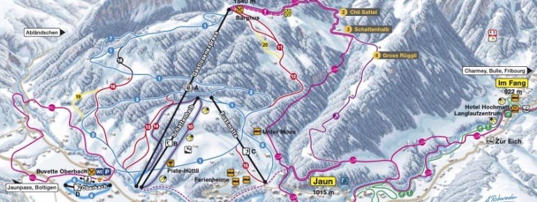 Pistenplan Jaun