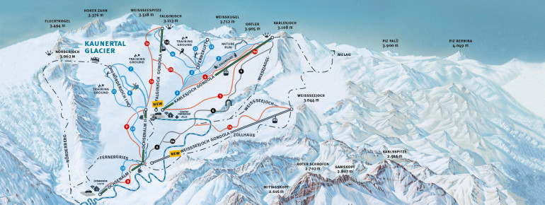 Pistenplan Kaunertaler Gletscher