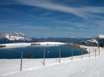 Der Speichersee an der Fleck-Abfahrt wird für die Schneeerzeugung genutzt