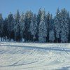 Der Skihang Mühlleiten ist blau markiert und eignet sich so besonders für Skianfänger