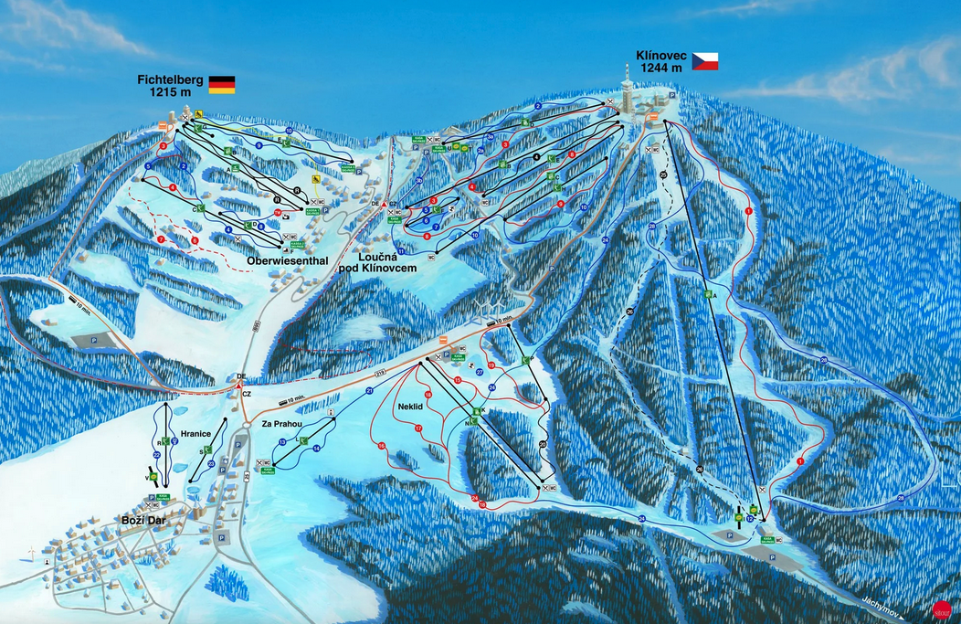 Pistenplan Klinovec