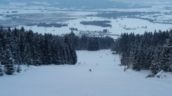 Ausblick von ganz oben auf das Loisachmoor