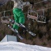 Der Snowpark mit mehreren Kickern befindet sich am Kekec Sessellift.