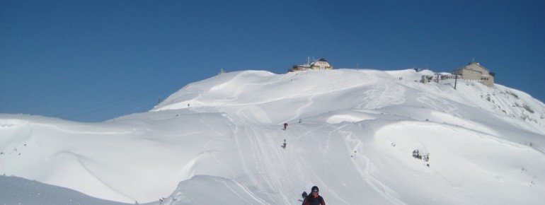 Blick zur Bergstation (2100m)!