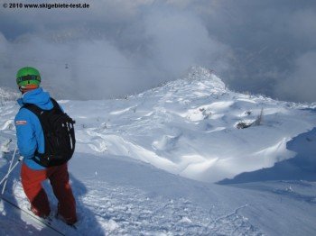 Ausblick auf die nächste Tiefschneeabfahrt!