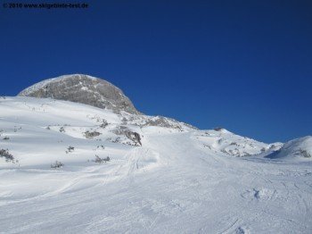 Beginn der roten Abfahrt von der Gjaidalm (1750m)!