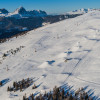 Zwischen den Pisten Belvedere und Plateau befindet sich der Snowpark.