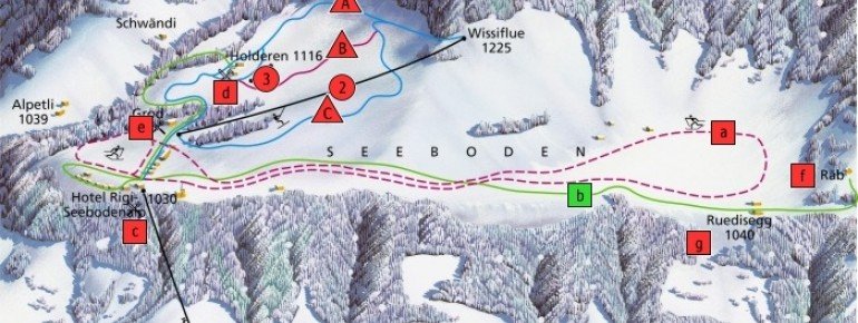 Pistenplan Seebodenalp am Rigi