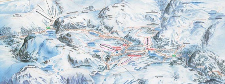 Pistenplan Furedalen Alpin / Kvamskogen