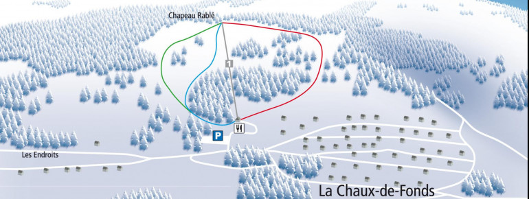 Pistenplan La Chaux de Fonds