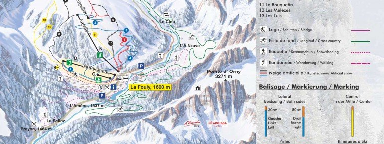Pistenplan La Fouly – Val Ferret