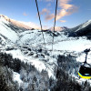 Von La Thuile geht es mit der Seilbahn Richtung Les Suches.