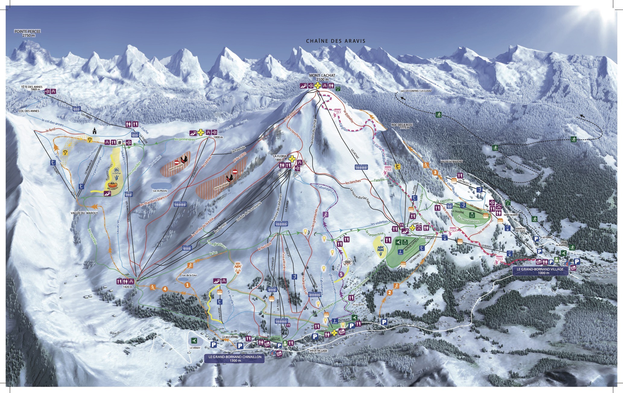 Pistenplan Grand Bornand