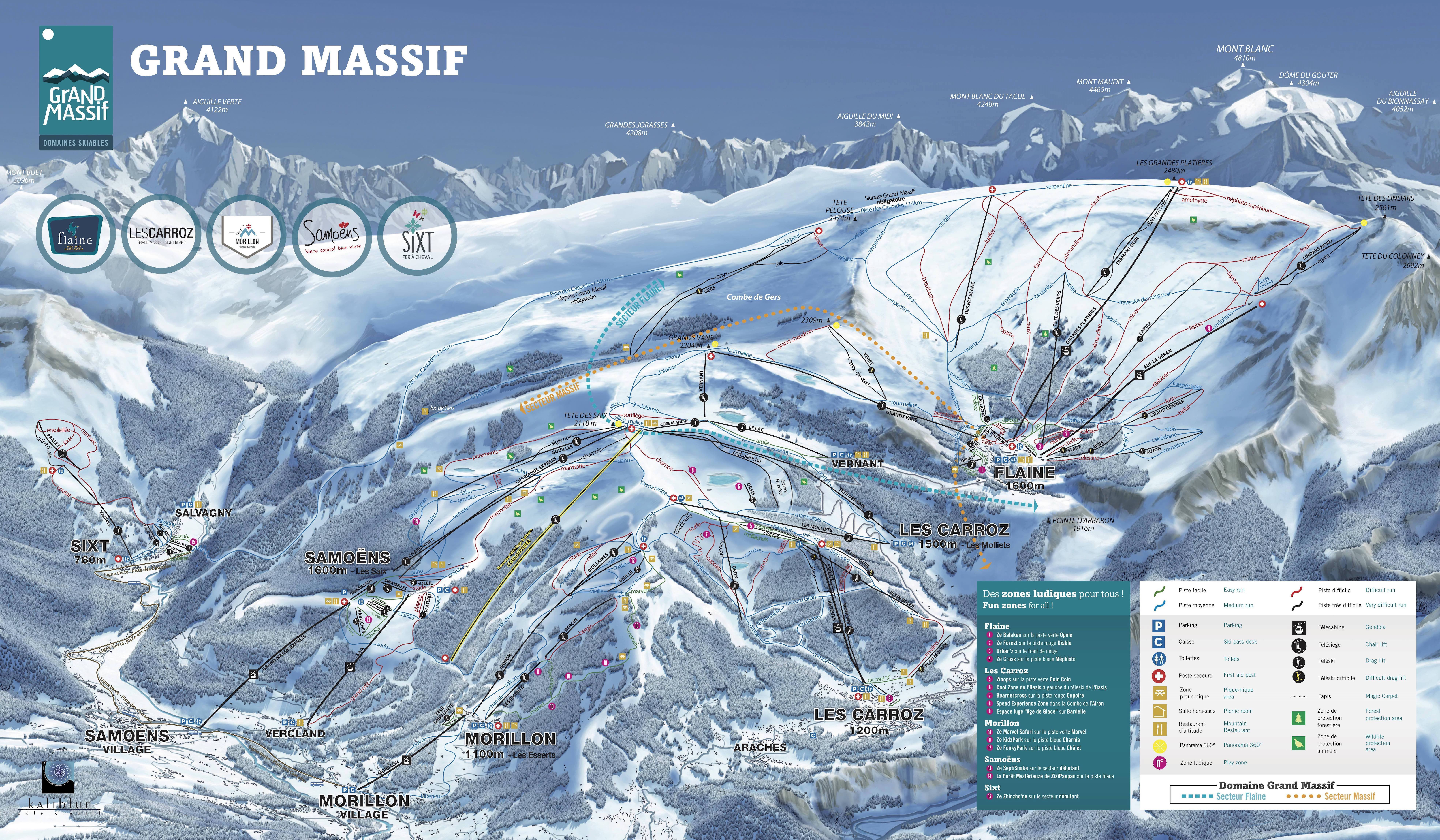 Pistenplan Grand Massif