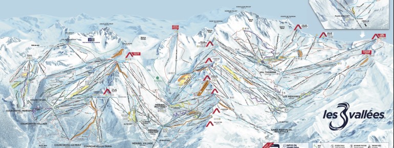 Pistenplan Les 3 Vallées