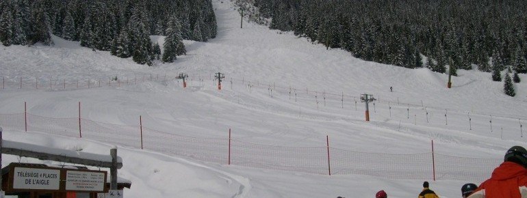 Blick auf das Anfängerareal in Le Pleynet!