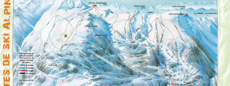 Pistenplan Les Karellis
