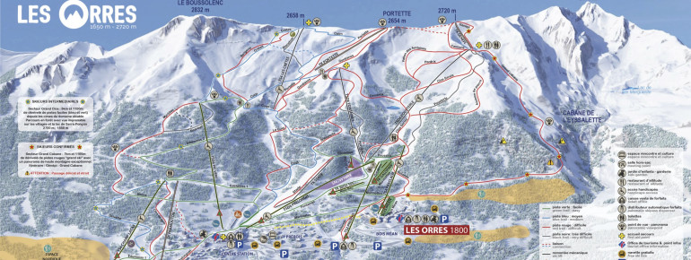 Pistenplan Les Orres