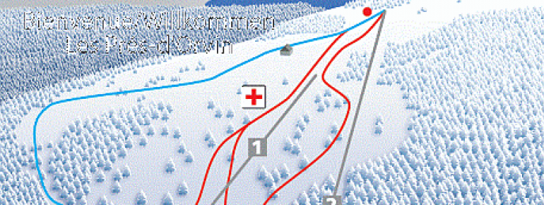 Pistenplan Les Pres d'Orvin